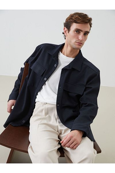 LC Waikiki Ανδρικό πουκάμισο μακρυμάνικο μπουφάν LCW Vision Regular Fit