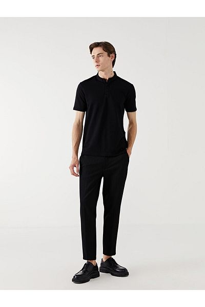 LC Waikiki Νέα σεζόν Polo Collar Kisa Sleeve Ανδρικό Tisort με υφή - S55685Z8