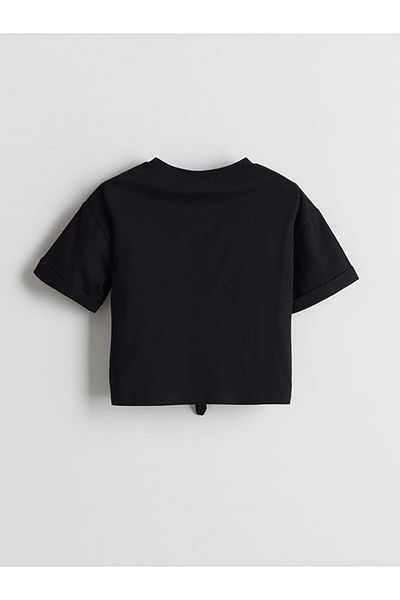 LC Waikiki Tricou Crop pentru fete cu gât crew de sezon nou - S5JD02Z4