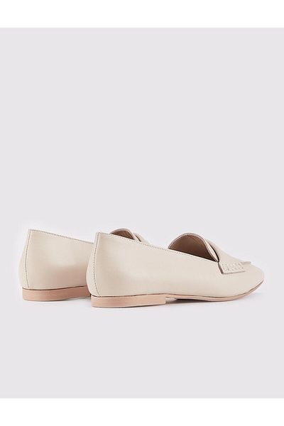 Cabani Genuine Leather Mink Women's Flat Shoes