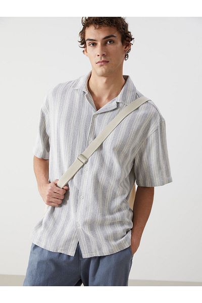 LC Waikiki Ανδρικό ριγέ κοντό μανίκι XSIDE Regular Fit