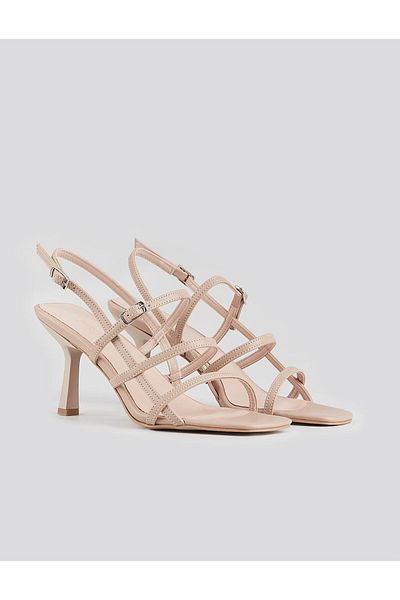 Cabani Beige Women's Thin Heeled Shoes