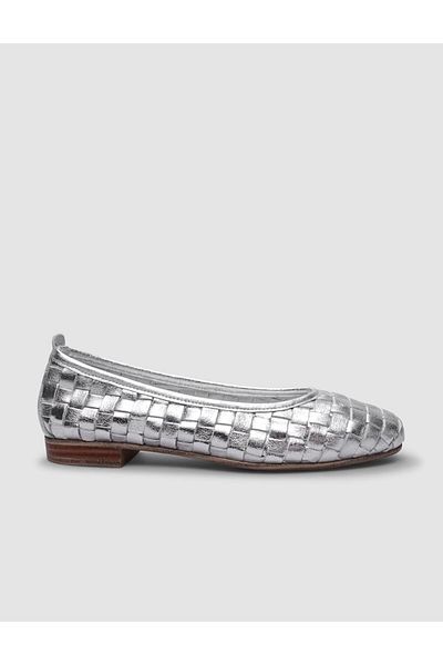 Cabani 100% Genuine Leather Gray Women's Ballerinas