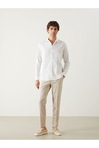 LC Waikiki LCW Vision Slim Fit Langarm Dobby Herrenhemd