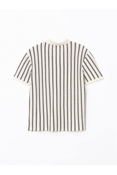 LC Waikiki Νέα σεζόν Polo γιακά με κοντό μανίκι ριγέ ανδρικό Tisort - S5ES81Z8