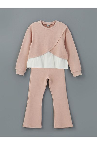 LC Waikiki Lcw Kids Crew Neck Girls Sweatshirt & Leggings