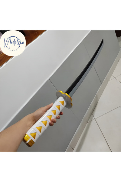 Modellio3D Foldable Katana - Zenitsu Themed Toy (Demon Slayer)