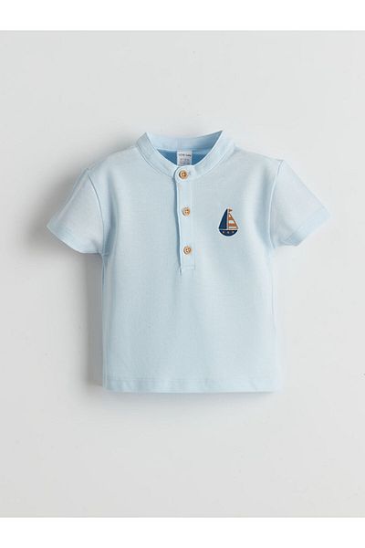 LC Waikiki Judge Collar Printed Baby Boy T-Shirt and Pants 2-Piece