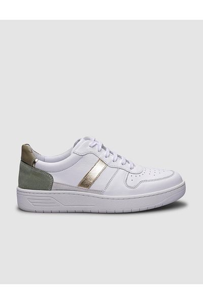 Cabani 100% Genuine Leather White Women's Sports Shoes