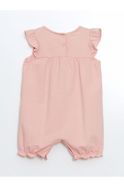 LC Waikiki New Season Crew Neck Baby Girl Jumpsuit with Ribbon Detail - S5Cr13Z1