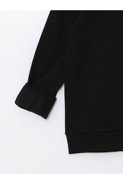 LC Waikiki Ανδρικό χοντρό φούτερ LCWAIKIKI Classic Crew με μακρυμάνικο εμπριμέ