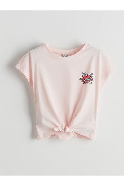 LC Waikiki New Season Crew Neck Girl's Crop T-Shirt - S5Jc98Z4