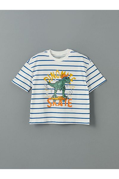 LC Waikiki New Season Crew Neck Boys' T-Shirt and Sort 2-Piece - S5Kq09Z1