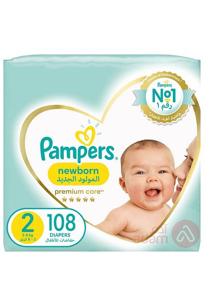 Pampers PREM/CRE NO 2(3-6 KG) 108PC