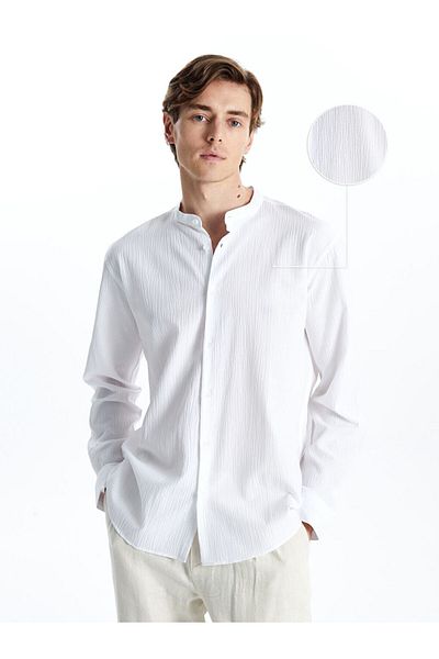 LC Waikiki Regular Fit Long Sleeve Men's Textured Shirt