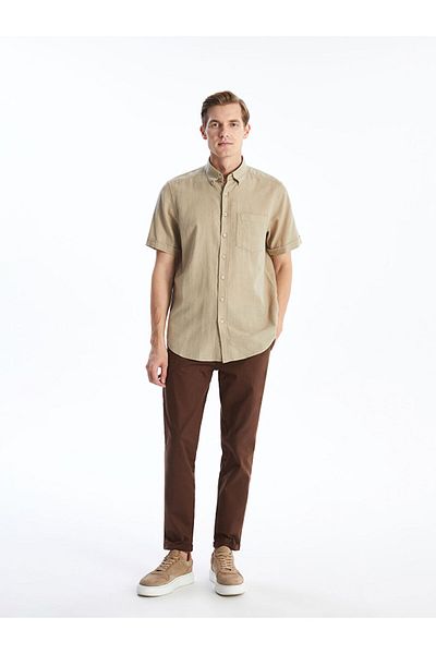LC Waikiki Ανδρικό κοντομάνικο ποπλίνα LCWAIKIKI Classic Regular Fit