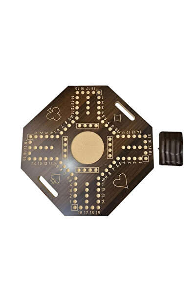 IQTENA لوح جاكارو خشبي مع كرات زجاجية - بني