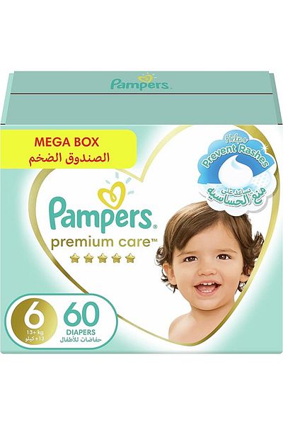 Pampers PREM/CRE NO6(+13KG) BOX 60PEC