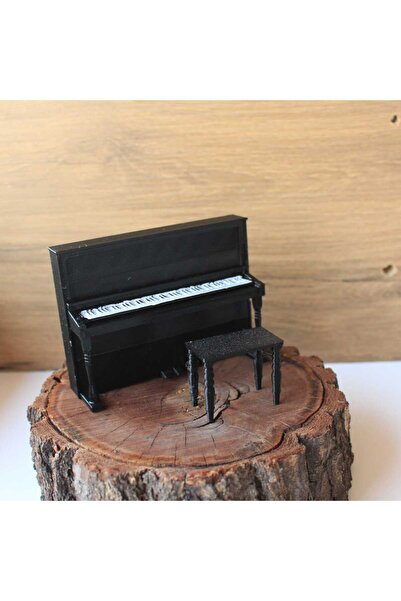 TRENDİN YOLU kahve sunumu minyatür dekor ürünü sunum siyah piyano