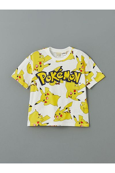 LC Waikiki Tricou pentru copii LCW Kids Crew Neck Pokemon imprimat pentru băiat