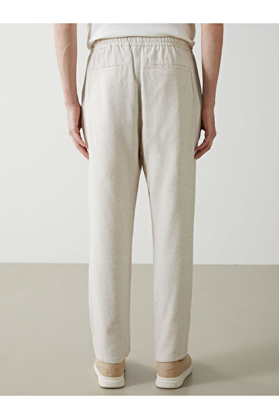 LC Waikiki Standard Pattern Linen Blended Men's Trousers