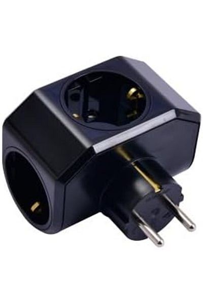STOREMAX Svticaret Yonca Plus Black Triple Grounded Socket Mhm 1053513