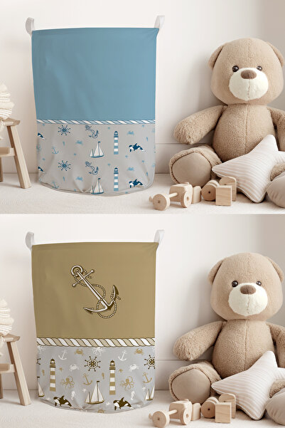 Talia Home 2 bucăți jucărie pentru copii și bebeluși cu model de ancoră marin...