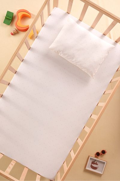 Bondberro 100% Cotton Poplin Fabric Bed Sheet and Pillowcase Non-Elastic Bed Sheet 100X150Cm 35X45Cm Pillowcase