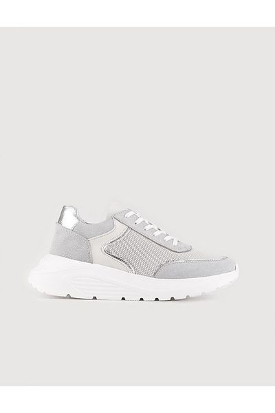 Cabani Genuine Leather Gray Women's Sports Shoes