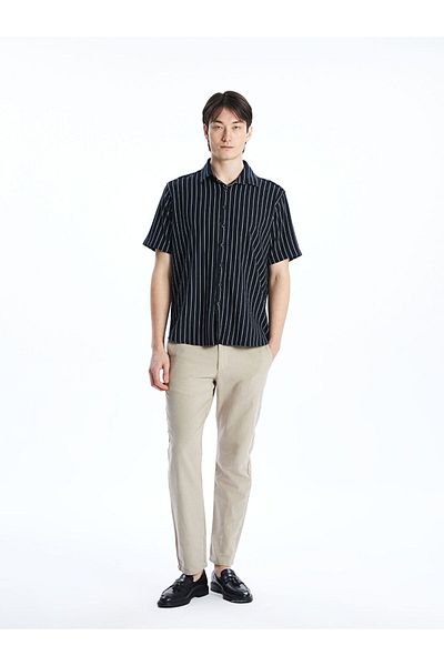 LC Waikiki Regular Fit Short Sleeve Striped Men's Shirt