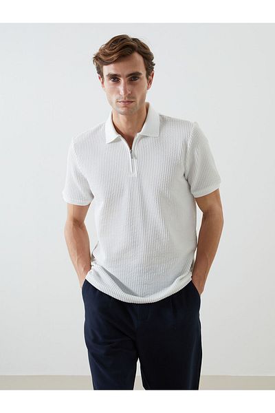 LC Waikiki LCW Vision Herren-T-Shirt mit Polokragen und kurzen Ärmeln
