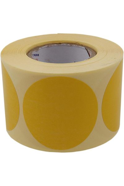STOREMAX Muartshop Labels , Ready to Buy Fast Buy Yellow Color Floor Printed Coated Sticker 40mm Diameter 50