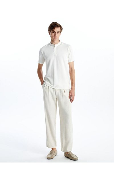 LC Waikiki Ανδρικό παντελόνι LCW Vision Standard Mold Linen Blend