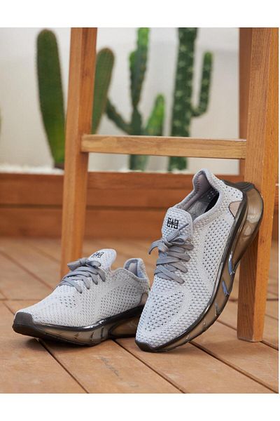 Cabani Knitwear Gray Lace-Up Women's Sports Shoes