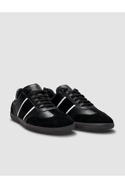 Cabani 100% Genuine Leather Black Suede Lace-Up Women's Sports Shoes