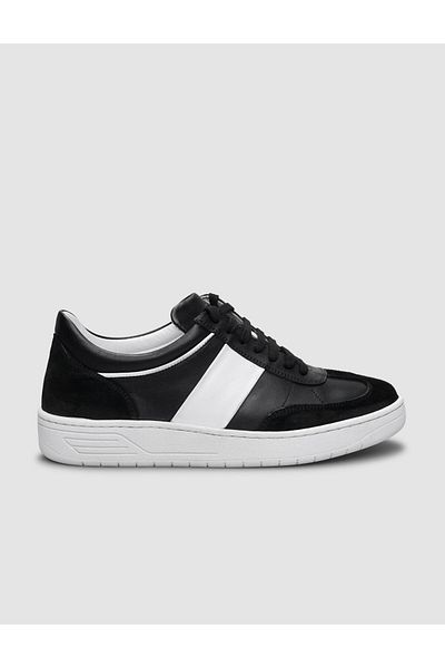 Cabani Black Suede Women's Sneakers - 100% Genuine Leather