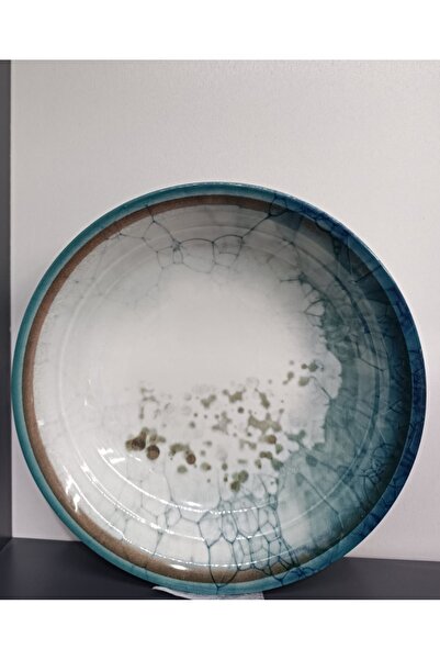 Güral Gural Porcelain Marble Pattern 19 cm (Large) 12 Pieces Dish Dish Plate