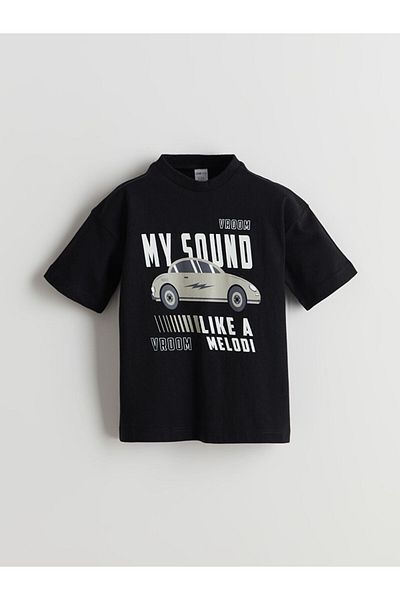 LC Waikiki Tricou cu imprimeu LCW ECO Crew Gât pentru băiat