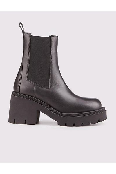 Cabani Genuine Leather Black Women's Daily Boots