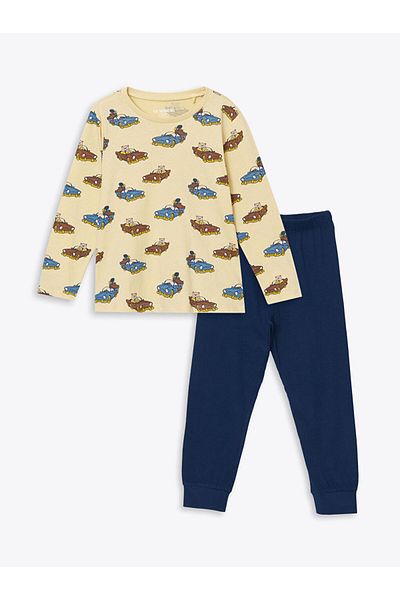 LC Waikiki Set de pijamale pentru băieți LCW Kids Sari Crewneck