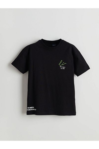 LC Waikiki Tricou pentru băiat cu gât crew de sezon nou - S5I179Z4
