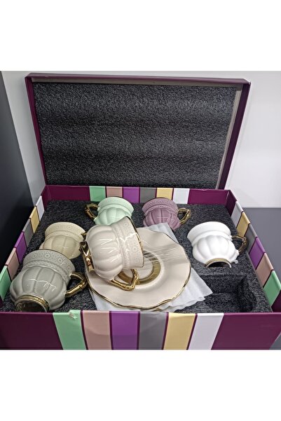 JUVIA PORSELEN 12 PARÇA 6 KİŞİLİK KAHVE FİNCAN TAKIMI