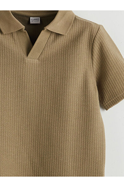 LC Waikiki Lcw Kids Polo Neck Textured Boys T-Shirt