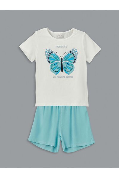 LC Waikiki Crew Neck - Kids Girls T-Shirt & Shorts