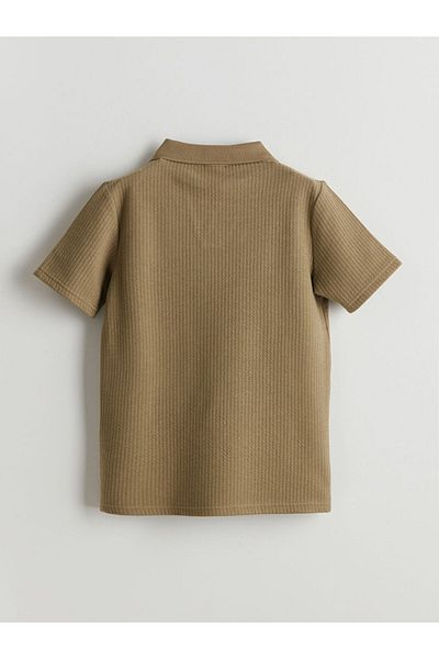 LC Waikiki Lcw Kids Polo Neck Textured Boys T-Shirt