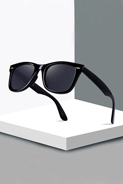 Roger Bacon Wayfarer Parlak Siyah Unisex Güneş Gözlük