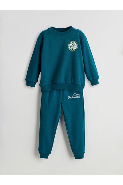 LC Waikiki Lcw Crew Neck Boys' Sweatshirt and Sweatpants Set of 2