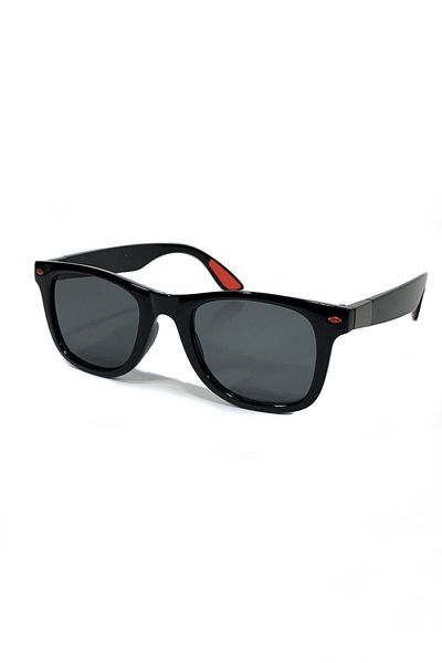 Roger Bacon Black Red Detail Men's Sunglasses