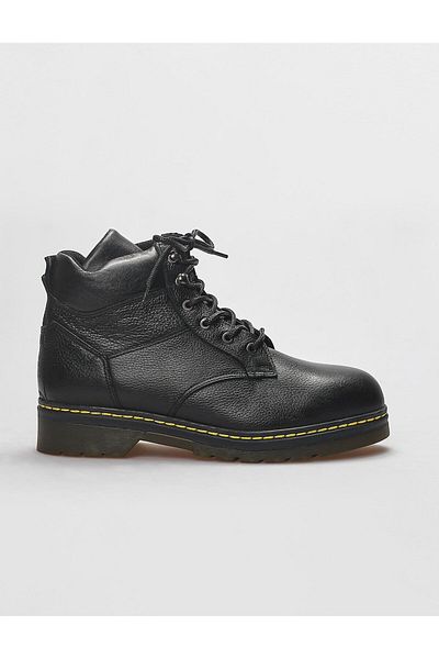 Cabani Genuine Leather Black Lace-up Women's Casual Boots