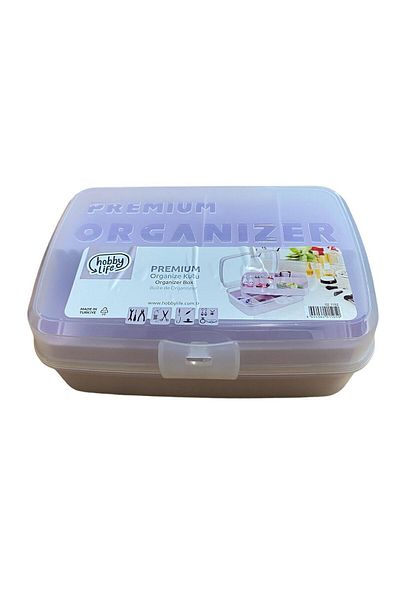 HOLLYHOME 2L Lilac Premium Organized Stall Organized Sewing-Bead Storage